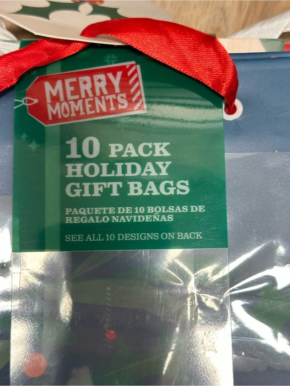 Merry Moments Holiday Gift Bags 10 Pack NIP Christmas Joy Variety